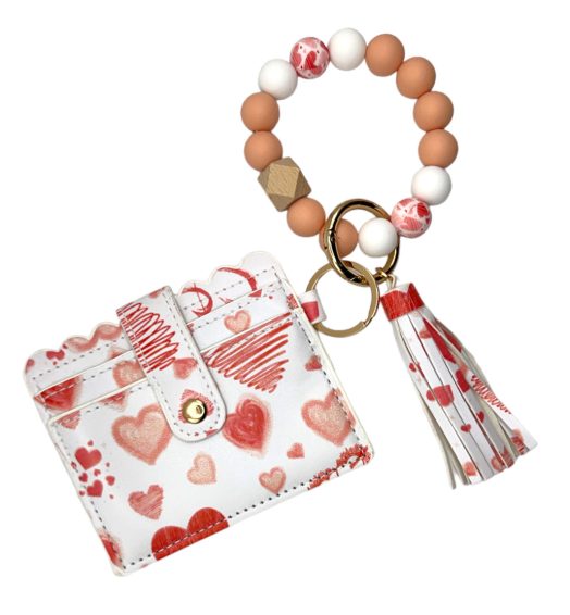 Armband & pasjeshouder Jackie Pink Hearts