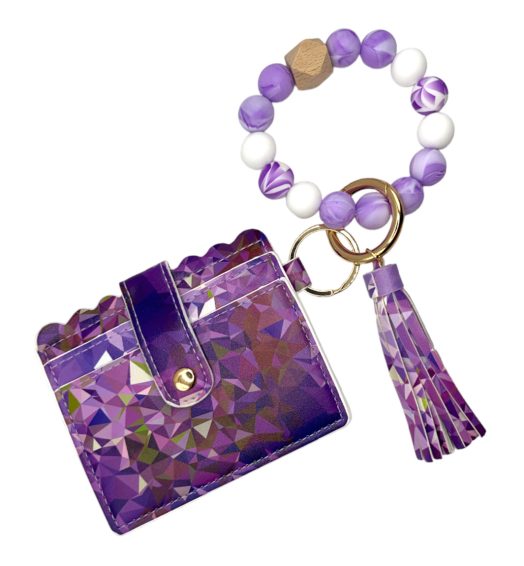 Armband & pasjeshouder Jackie Purple Diamonds